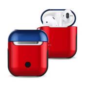 Coque de protection doux pour Apple AirPods - Rouge&Bleu