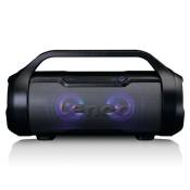 Haut parleur Bluetooth résistant aux éclaboussures avec RADIO FM, USB, SD et lumières de fête noir SPR-070BK lenco
