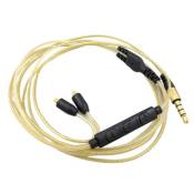 Câble MMCX audio avec contrôle pour écouteurs Shure SE215 SE315 SE425 SE535 SE846 Or