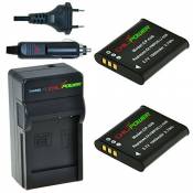 ChiliPower Li-50B Kit : 2 Batteries + Chargeur pour