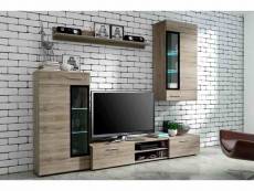 Furnix meuble multimédia Tinna meuble-paroi 4 éléments avec led 235cm san remo