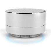 Mini Haut-Parleur Bluetooth Design Métal Brossé avec Lumière LED Réfléchissante A10