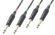 PD Connex Câble Audio Cordon 2x Jack 6,35 Mâle Mono/2x Jack 6,35 Mâle - 5m