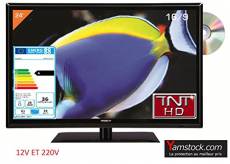 Télévision TV + DVD LED 23.6' HD 12V /220V Camping