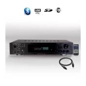 LTCA ATM8000BT Amplificateur hifi 5.2 avec fonction bluetooth et karaoke 4 x 75w + 3 x 20w Noir