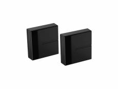 Meliconi ghost cube cover systeme de gestion des câbles - comprend 2 cubes - poids max : 3 kg - cube : 20 x 20,5 x 5,3 cm - noir MELGHOSTNOIR