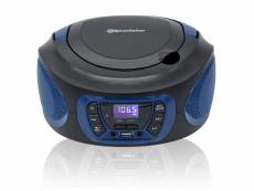 Radio cd portable numerique fm pll, lecteur cd, cd-r, cd-rw, mp3, usb, stereo, roadstar, cdr-365u-bl, , noir-bleu