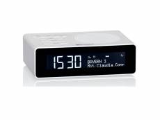 Radio-réveil numérique dab-dab+-fm, 2 alarmes, grand écran lcd, chargeur usb, roadstar, clr-290d+-wh, , blanc