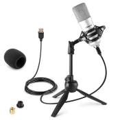 Vonyx CM300S - Microphone Streaming avec Trépied -