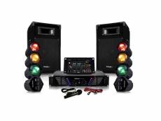 Ibiza dj-300 kit de sonorisation disco 480w + 2 jeux de lumières chenillard jdl032