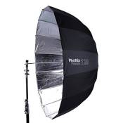 Phottix Ph85373 Premio réfléchissant Parapluie, 120 cm/119,4 cm, Argent Intérieur et extérieur Noir