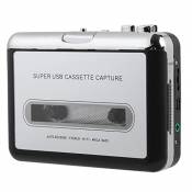 Lazmin Lecteur De Cassette Portable pour PC, Lecteur De Cassette Numérique USB De Tapes à MP3 CD Converteur