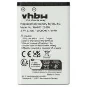 vhbw Batterie Li-ION 1200mAh (3.7V) pour téléphone Portable Smartphone SIMVALLEY XL915, XL-915, SX330, SX-330, XAiOX Trap Scout