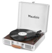 Audizio RP320 - Platine vinyle design valise - Aluminium, récepteur Bluetooth, haut-parleur stéréo intégré, arrêt auto