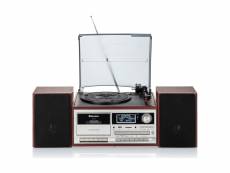 Platine vinyle vintage radio dab-dab+-fm, lecteur cd-mp3 cassette, bluetooth usb, roadstar, hif-8892d+bt, , bois