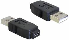 DeLock Adaptateur Prise femelle A+B USB micro vers Prise mâle A USB 2.0