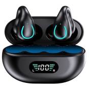 Ecouteurs sans fil Bluetooth YYK-Q71 Noir - Écouteurs Bluetooth à clipser, adaptés au cyclisme, à la course et à la conduite
