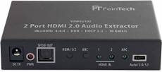 FeinTech VSW02102 Extracteur audio HDMI 2.0 à 2 ports,