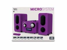 Microchaîne violette lecteur cd - radio pll fm stéréo