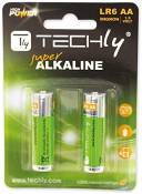 Techly Alcaline LR06-AA 1,5 V (1,5 V Pile Alcaline De Forme Cylindrique AA Multi Ampoule)