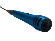 KOMELEC Microphone Dynamique Bleu Câble Jack 6.35