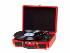Platine disques disques vinyles denver vpl-120 red, haut-parleurs intégrés, sortie phono, pour vinyles 33 1-3, 45 et 78 tours