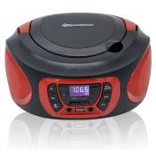 Radio CD Portable Numerique FM PLL, Lecteur CD, CD-R, CD-RW, MP3, USB, Stereo, Roadstar, CDR-365U/RD, , Noir/Rouge
