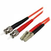 StarTech.com Câble réseau - Jarretière fibre optique duplex multimode 50/125 OM2 LC - ST - LSZH - 10 m (50FIBLCST10)