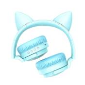 borofone słuchawki nauszne bo15 cat ear bluetooth niebieskie