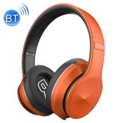 Casque Audio Sans Fil Bluetooth V5.0 Batterie Longue Durée FM Micro SD Orange YONIS