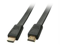 Lindy - Câble HDMI - HDMI mâle pour HDMI mâle - 50 cm - blindé - noir - moulé, plat, support 4K