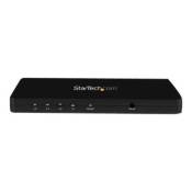 StarTech.com Répartiteur vidéo HDMI 4k à 4 ports - Splitter HDMI 1 x 4 avec boîtier en aluminium - 4k @ 30Hz - Commutateur vidéo/audio - 4 x HDMI - de