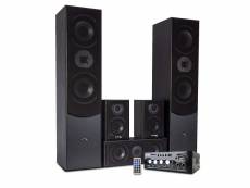 Ensemble home-cinéma-acoustiques ltc audio e1004 hifi 5 enceintes noire 850w + amplificateur stéréo - usb-bluetooth-sd-fm