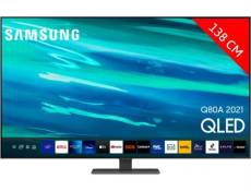 Samsung QE55Q80AAT - Classe de diagonale 55" Q80A Series TV LCD rétro-éclairée par LED - QLED - Smart TV - Tizen OS - 4K UHD (2160p) 3840 x 2160 - HDR