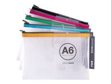 APLI - Sac accessoires - A6 - EVA moussé - noir, bleu, jaune, rouge, vert, transparent (pack de 20)