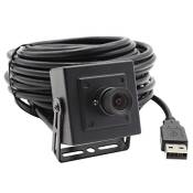 ELP Webcam 5 mégapixels 2592 x 1944 USB avec objectif 3,6 mm 5 MP compatible avec Windows Linux Mac, Plug & Play Cam USB500W02M-BL36