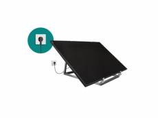 Kit panneau solaire 600w plug&play extensible: panneau de 410w full black , micro-onduleur haut rendement de 600w, support en alu, prise connectée ip4