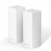 Linksys WHW0302 Velop Tri-Band Whole Home Mesh Wi-Fi System (AC4400 Wi-Fi Router/Extender for Seamless Coverage, Parental Controls, Compatible with Al