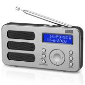 Radio Portable FM DAB DAB+ RNT Digitale Rechargeable – August MB225 – Petit Poste Radio Numérique, Batterie, Ecran LCD, Double Alarme, Présélections,