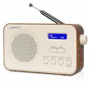 LEMEGA PR2 Radio numérique Portable Dab/Dab+ et FM, Design Compact de Poche, Radio Dab de Poche, réveil, 40 Stations préréglées, Sortie Casque, Alimen