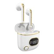 Mini écouteurs intra-auriculaires de jeu X25, sans fil V5.2, écouteurs Auriculares Tws avec micro, écouteurs stéréo pour téléphone portable(Blanc)