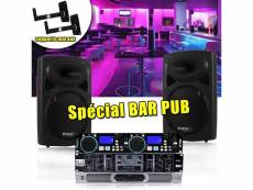 Pack complet bar pub 2x360w + supports muraux