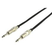 Câble adaptateur audio Jack 3,5 mm stéréo mâle vers 2x RCA mâles 1,50 m noir
