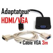 CABLING® adaptateur vidéo - HDMI / VGA - 20 cm +