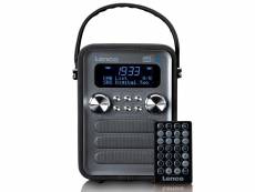 Radio portable dab+/ fm avec bluetooth® lenco noir-anthracite PDR-051BKSI