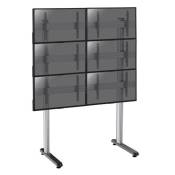 supports pro modular sol KIMEX 031-2600K1 Support sur pieds mur d'images pour 6 écrans TV 45''-55'' - A poser