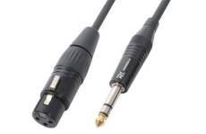 PD Connex Câble Audio Cordon XLR Femelle/Jack 6,35 Stéréo - 1,5m