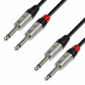 Adam Hall Cables 4 STAR TPP 0300 - Câble Audio REAN 2 x Jack 6,35 mm mono vers 2 x Jack 6,35 mm mono 3 m