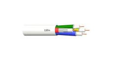 Câble coaxial quattro - ø 6. 8mm 90 db 10m tv 4k full hd – double blindage – protection incendie eca – sat/bk