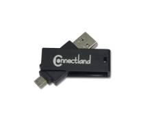 ConnectLand - Lecteur de carte (microSD, miniSDXC) - micro USB 2.0 / USB 2.0